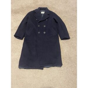 VTG Max Mara Double Breasted Cashmere Wool Beaver Coat SZ 150/70A Made In Italy